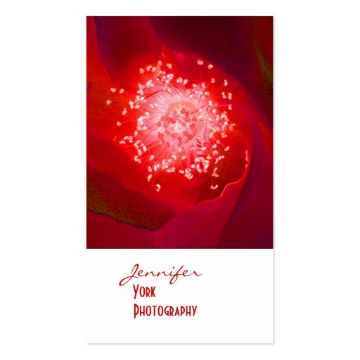 Red Rose photography business cards
