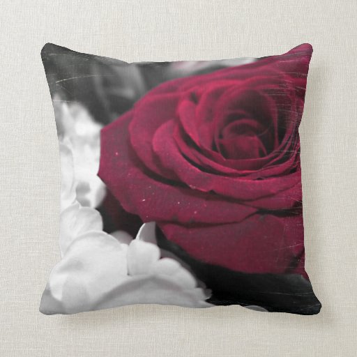 Red Rose Pillow Zazzle
