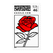 Red Rose Postage Stamps