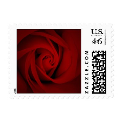 red rose postage stamp