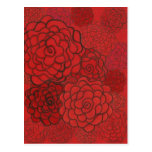 red rose postcard