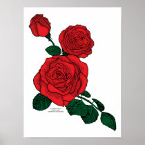Red rose poster