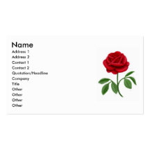 Red Rose Profile Card Business Cards