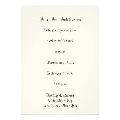 Red Rose Rehearsal Dinner Invitation