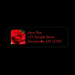 Red Rose Return Address Label