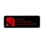 Red Rose Return Address Label