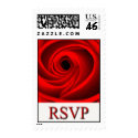 Red Rose RSVP Event And Wedding Postage Stamp by TDSwhite_Wedding Red Rose RSVP Event And Wedding Postage Stamp