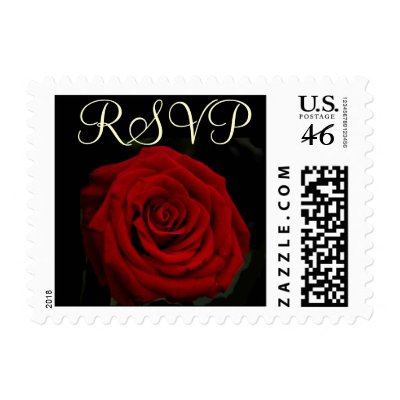 Red Rose RSVP Stamps