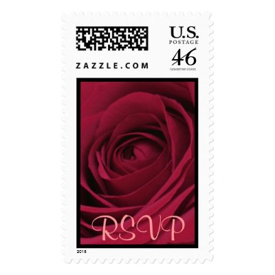 Red Rose RSVP Stamp