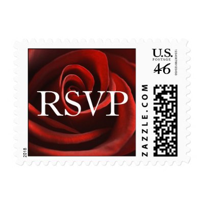 Red Rose RSVP stamps
