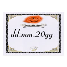 Red Rose - Save The Date Card Business Card Templates