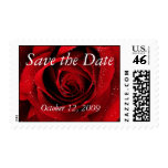 Red Rose Save the Date Postage Stamp