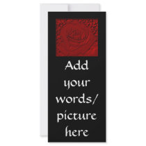 Red Rose "Sculpture" Custom Rack Card