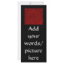 Red Rose "Sculpture" Custom Rack Card