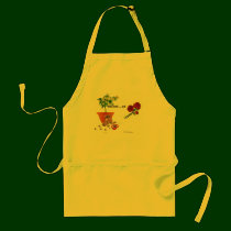 Red Rose Skull Form aprons