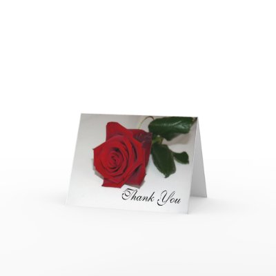 Red Rose Thank You Card