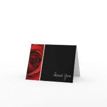 Red Rose - Thank You cards