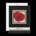 Red Rose Thank You Wedding Invitation Card