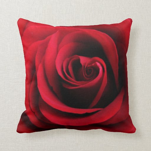 Red Rose Throw Pillow Zazzle