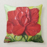 Red Rose Throw Pillow throwpillow