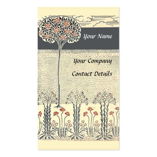 Red Rose Tree with Red Flowers Business Card