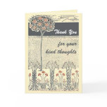 Red Rose Tree with Red Flowers Thank You Card