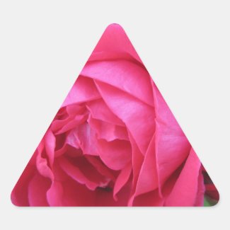 Red Rose Triangle Stickers