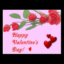 Red Rose Valentine Postcard postcards