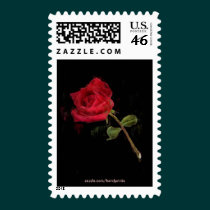 Red Rose Valentine's Day Art Stamps stamps