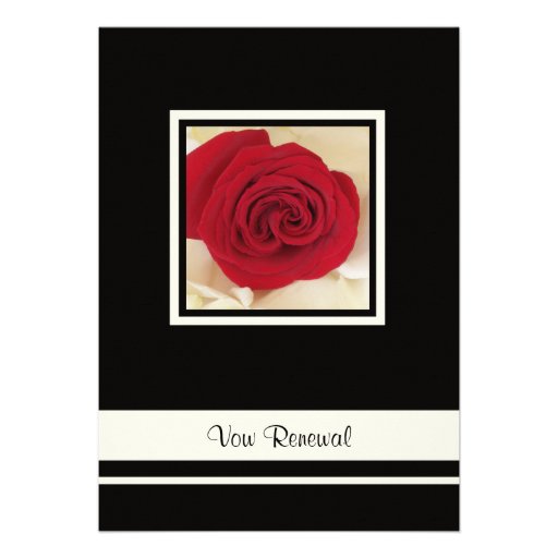 Red Rose Vow Renewal Invitation