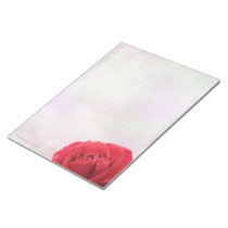 Red Rose & Water Droplet | Lined  Notepad