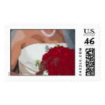 Red Rose Wedding Bouquet Stamp