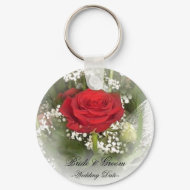 Red Rose Wedding Favor Keychain keychain