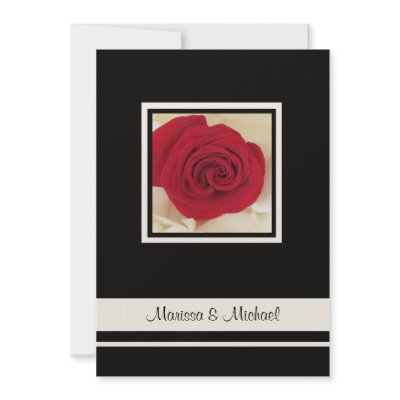 Red Rose Wedding Invitation