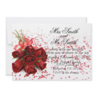 Red Rose Wedding Invitation invitation