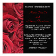 Red Rose Wedding Invitation
