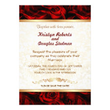 Red Rose - Wedding Invitation