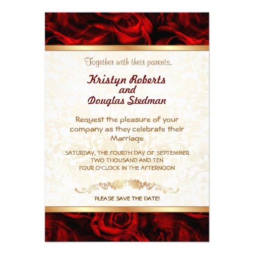 Red Rose - Wedding Invitation