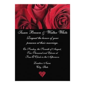 Red Rose Wedding Invitation