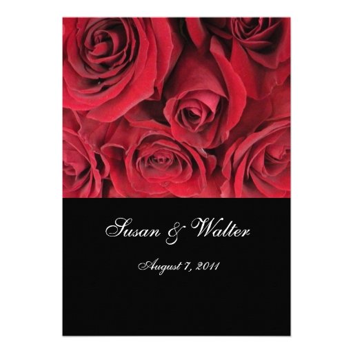 Red Rose Wedding Invitation