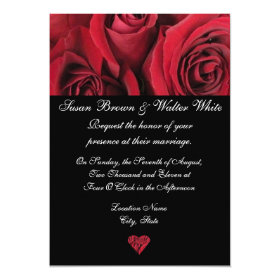 Red Rose Wedding Invitation 5