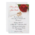 red rose wedding invitations