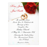 red rose wedding invitations