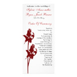 red rose Wedding program Customized Rack Card