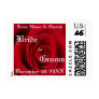 Red Rose Wedding small Postage