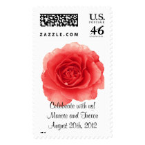 Red Rose Wedding Stamp