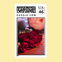 Red Rose Wedding Stamp