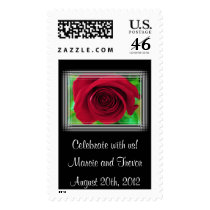 Red Rose Wedding Stamp