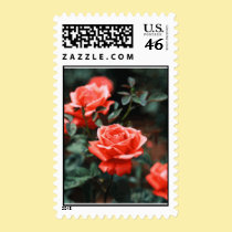 Red Rose Wedding Stamp