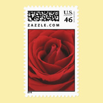 Red Rose Wedding Stamp